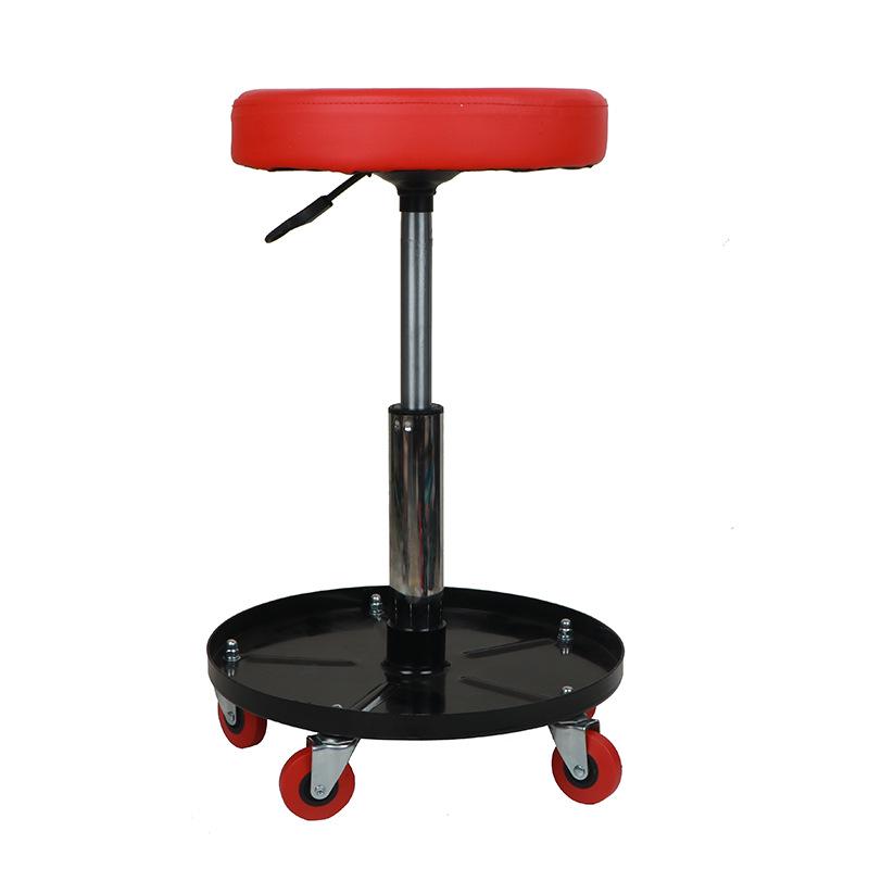 Universal Car Repair Stool with Tool Tray & Wheels