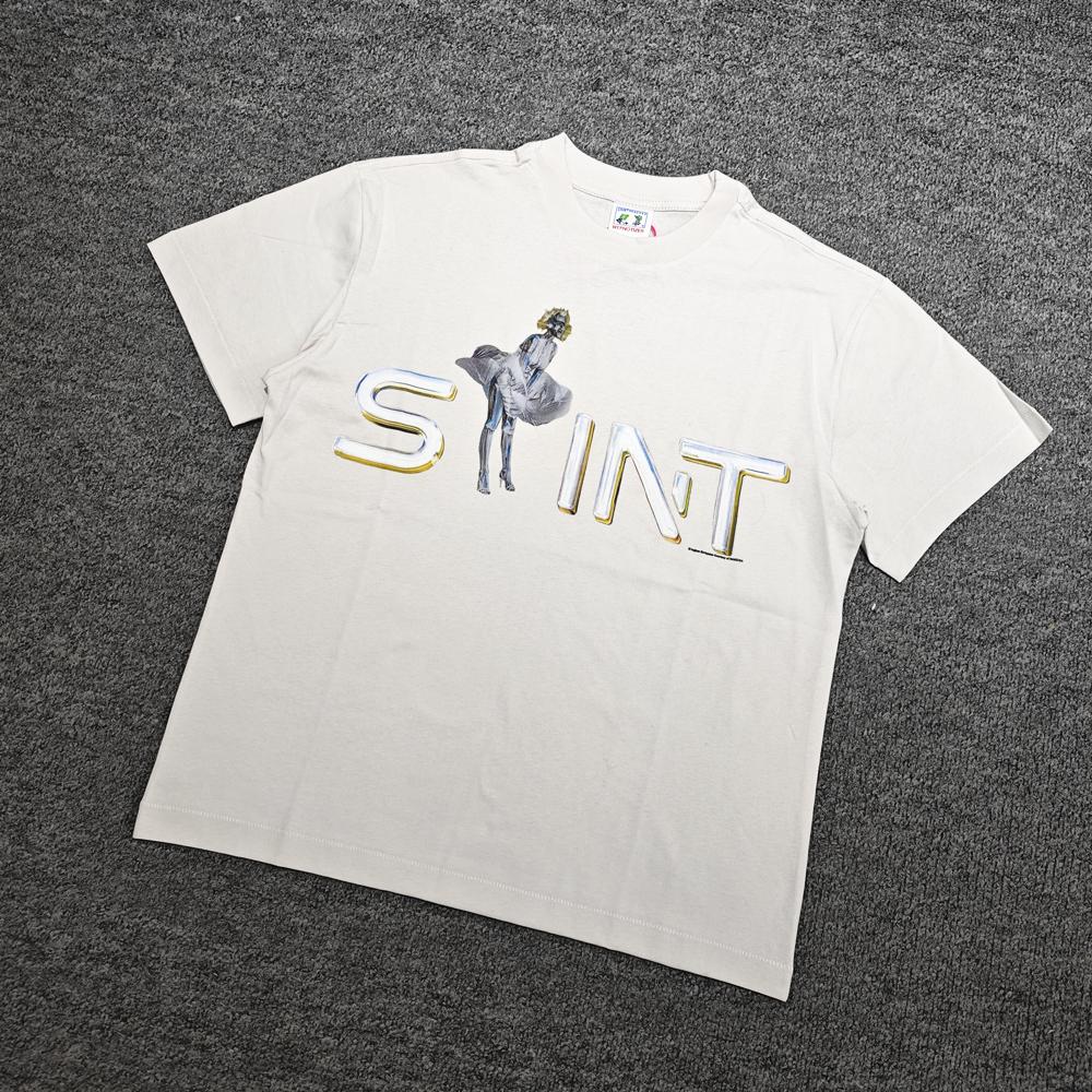 Yao Fashion Saint Of Michael Casual Streetwear Oversize Baggy Cleanfit Style High Street Washed Old Retro T Shirt For Unisex