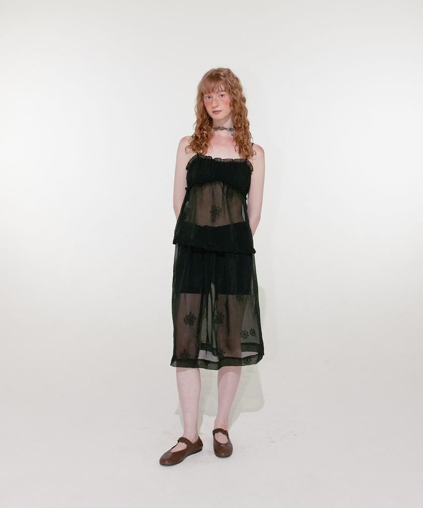 Lulu Seoul Chloe See Through Skirt (Black)