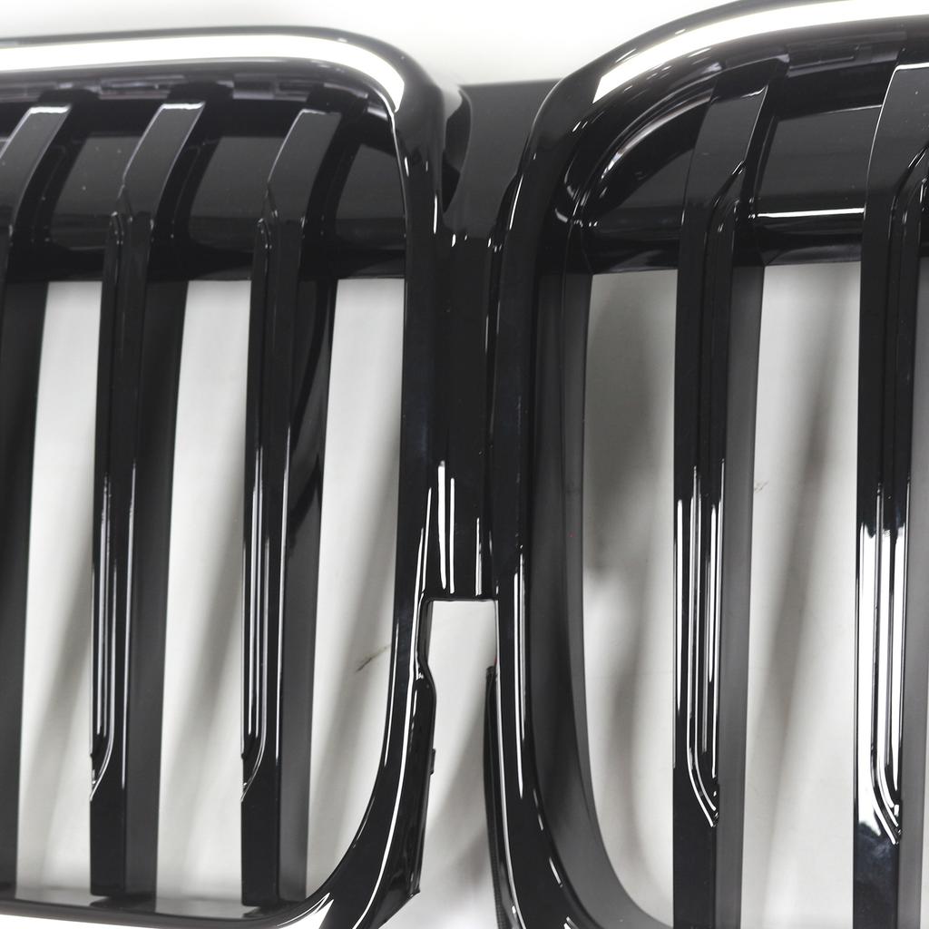 Single Slat Gloss Black Front Grill Grille Fit BMW 7 Series G11 G12 2019-2022