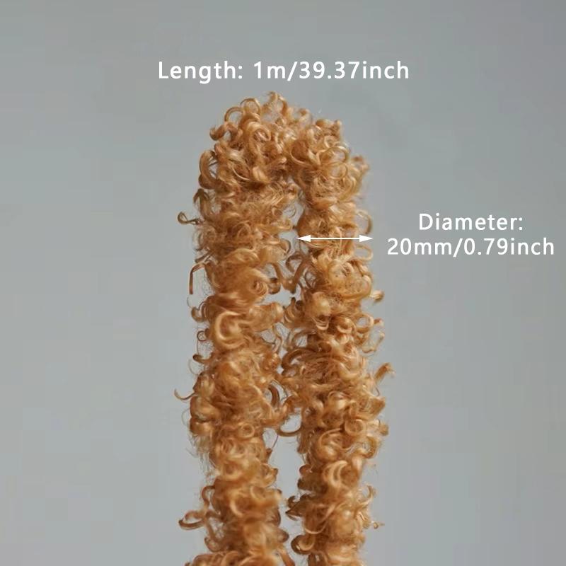 5PCS Plush Curly Hair Twist Sticks Multicolor 20mm Thick Thread Twist Rope Ribbon Strip DIY Miniature Animals Toys Accessories