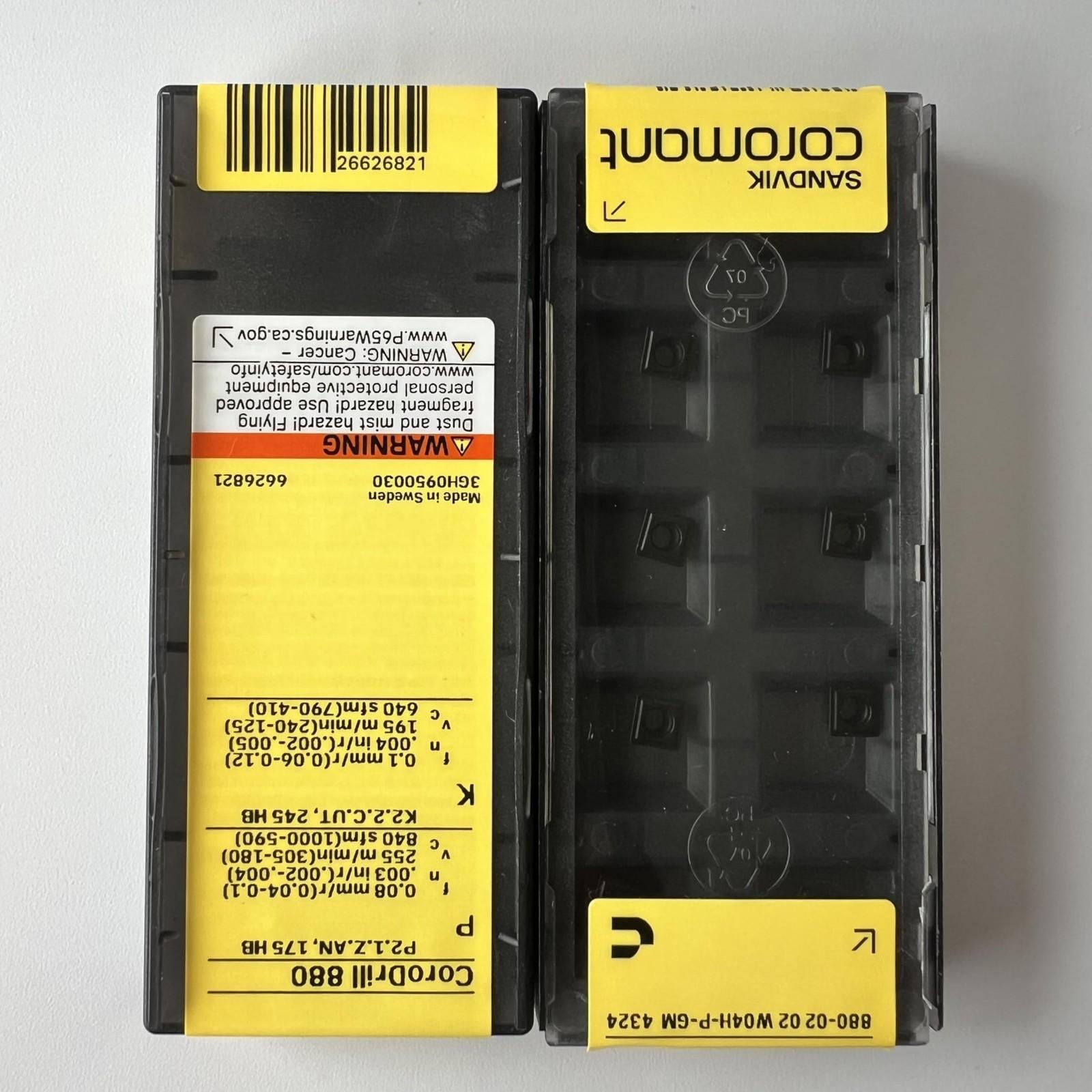 

SANDVIK / 880-0202W04H-P-GM 4324 / Original Swedish hard alloy blade 10 Pcs