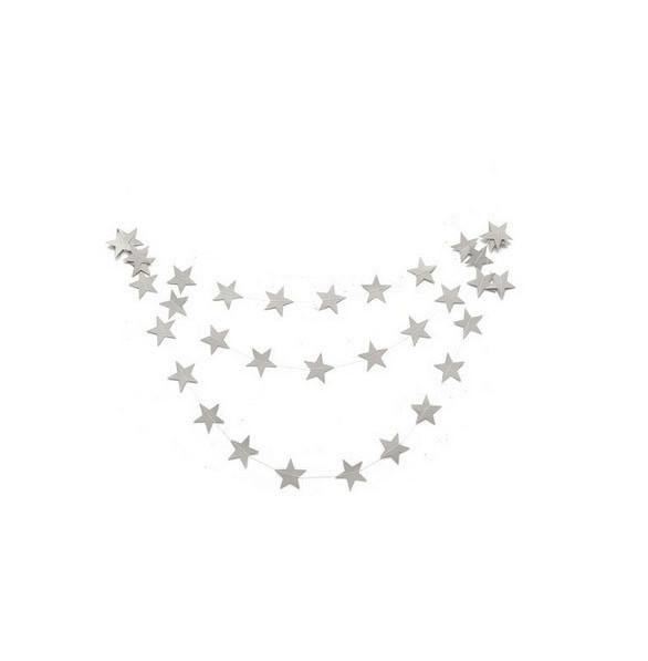 

Гирлянда Стринг Бумажный Баннер Флажки Подвеска Звезда Свадебная Вечеринка День Рождения Ребенка Декор серебряный