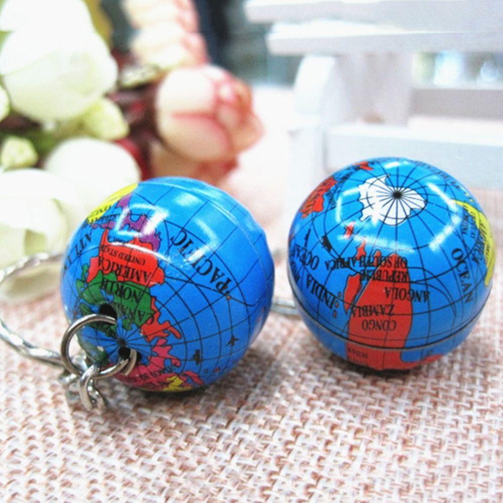 

Newest Globe Keychains Mini Planet Keyring Earth Key Chain Earth World Key Pendant Kids Gift As shown