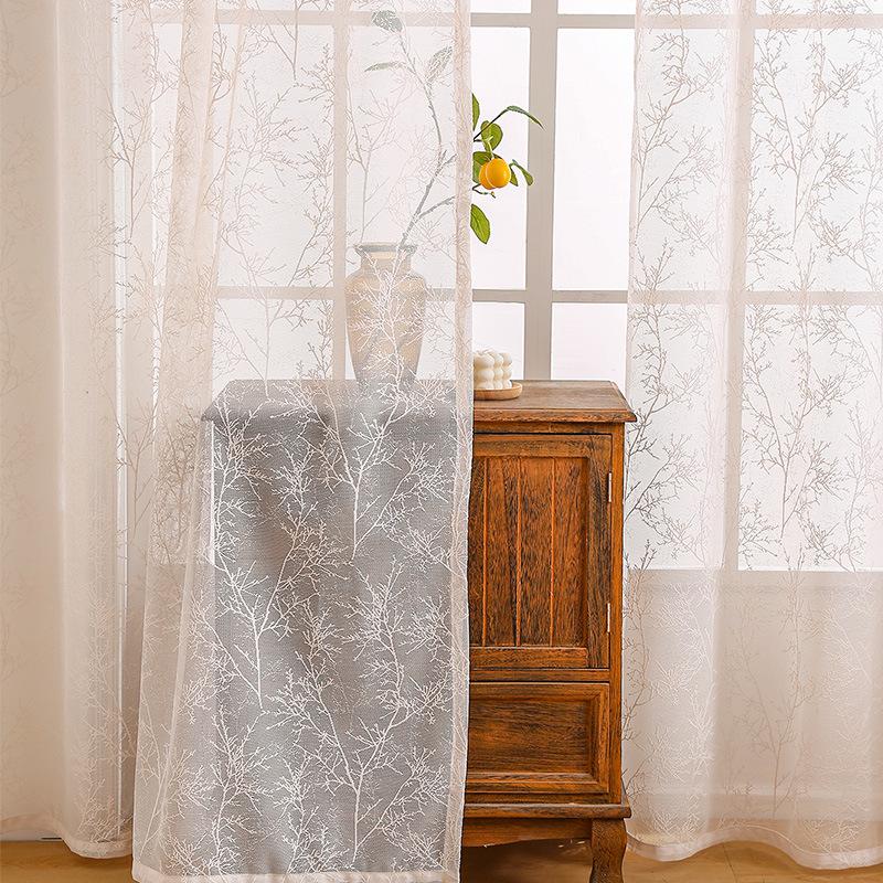 Chinesische einfache Grundlage, Zweige, Spitzengardinen, Wohnzimmer, Küche, Balkon, Arbeitszimmer, Spitze, Halbverdunkelnde Dekogardinen