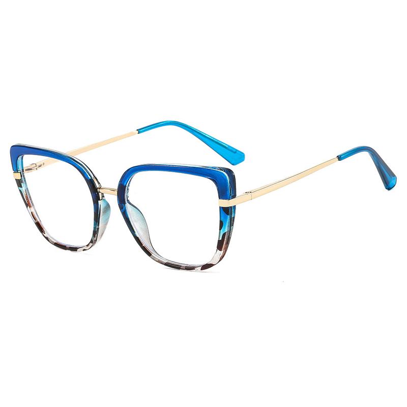Anti-blue Light Glasses Metal Cat Eye Eyewear Women Men Daily Leisure Eyeglasses Blue Light Blocking Man Lady Computer Eyeglas