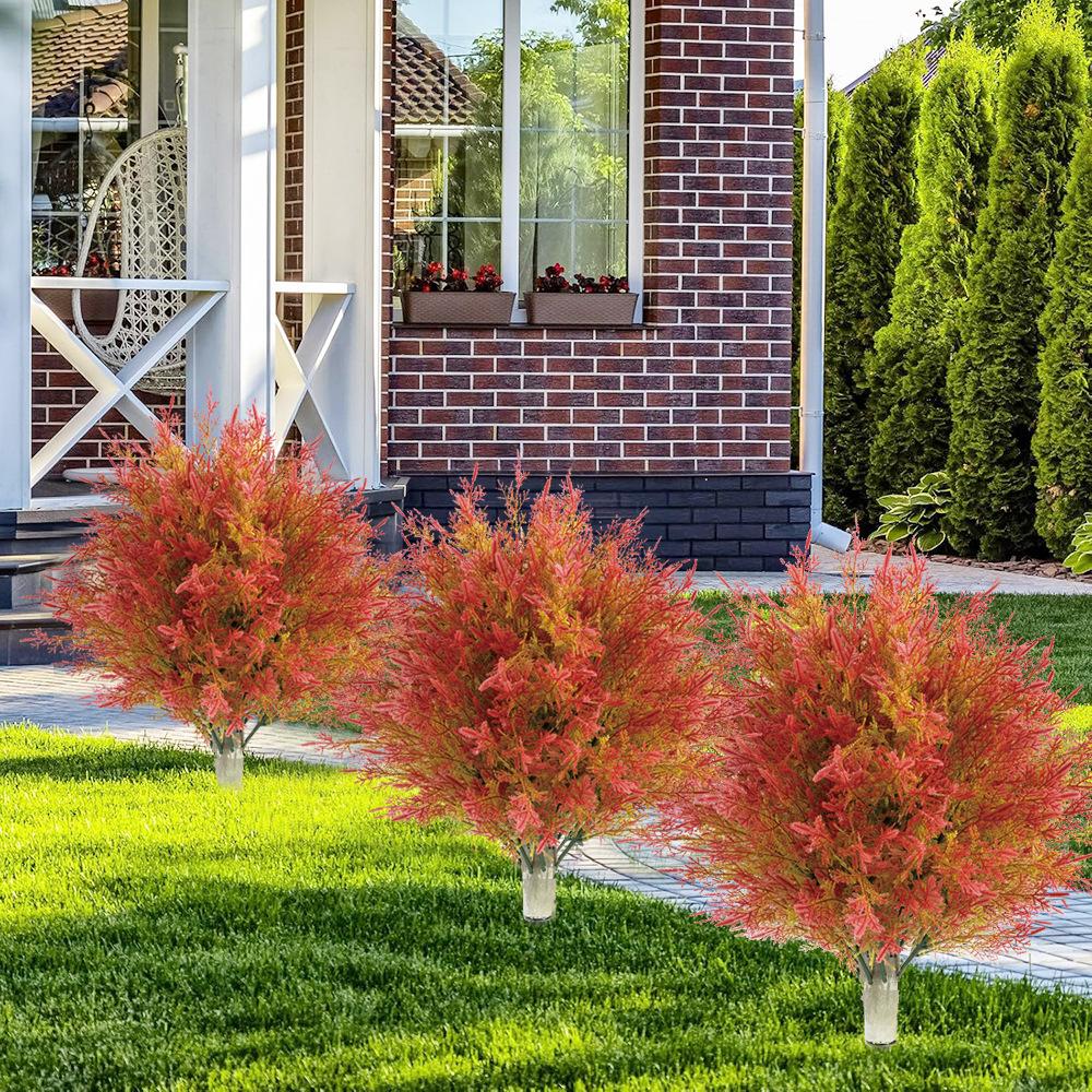 Artificial Cypress Topiary Tree with Ground Spike, Fake Evergreen Tree for Porch, Artificial Plants for Outdoor Planters Indoor UV Resistant