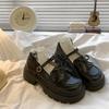 Fashion Retro Thick Soled Women's Shoes 2025 Spring and Autumn New Uniform Bow Leather Pumps Loafers Shoes Cute Student Single Shoes
