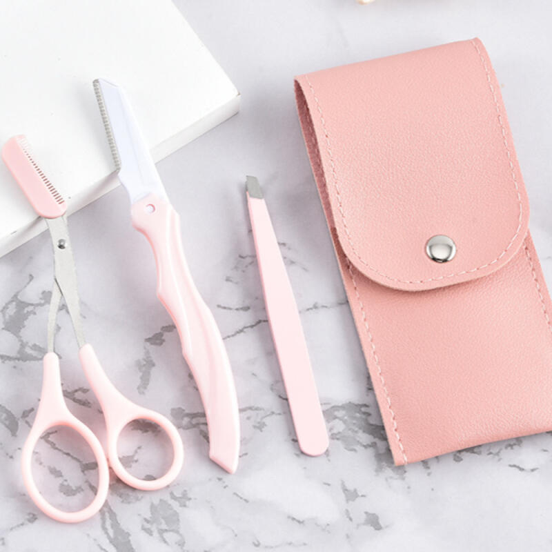 Eyebrow Razor Scissors Tongs Organizer Set of 3