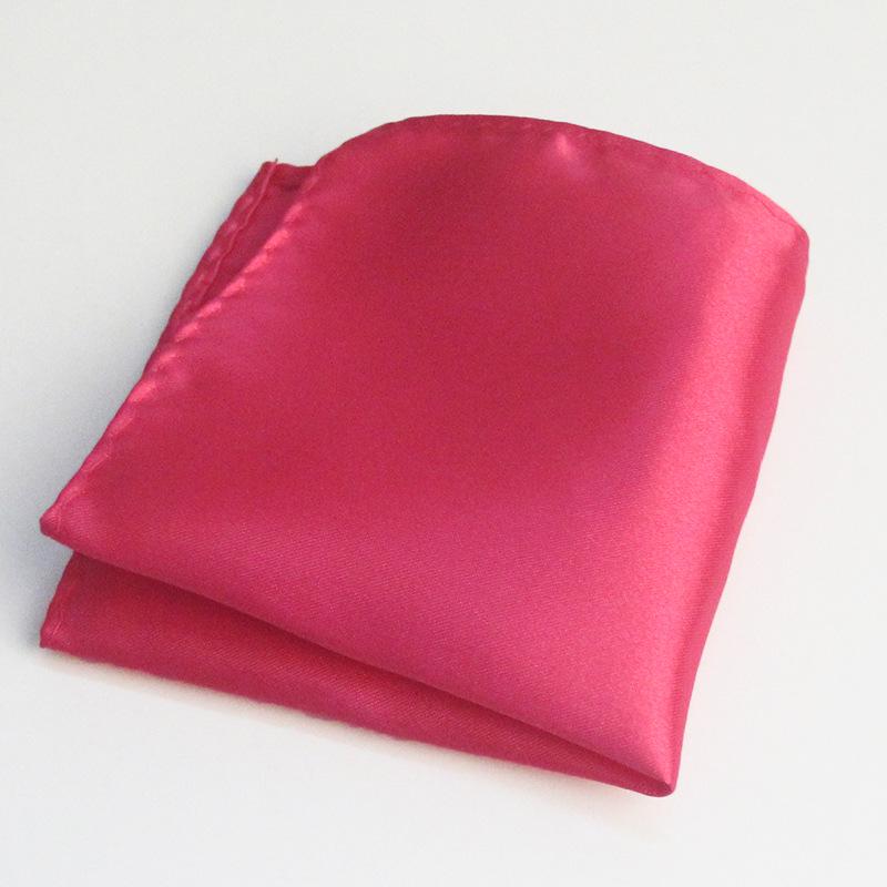 Men's Solid Color Pocket Square for Suits - Multi-color Wedding & Business Accessory Scarf