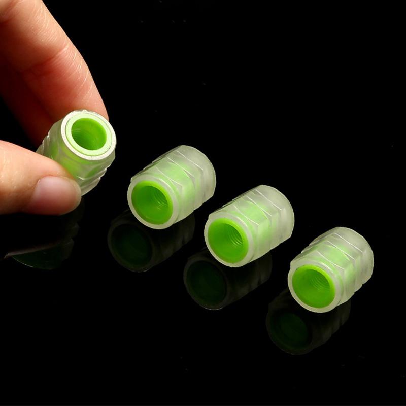 4Pcs Luminous Car Tire Valve Caps For Citroen Berlingo Xsara Picasso Fluorescent Night Glowing Decor Wheel Tyre Valve Stem Caps Valve Stems 1