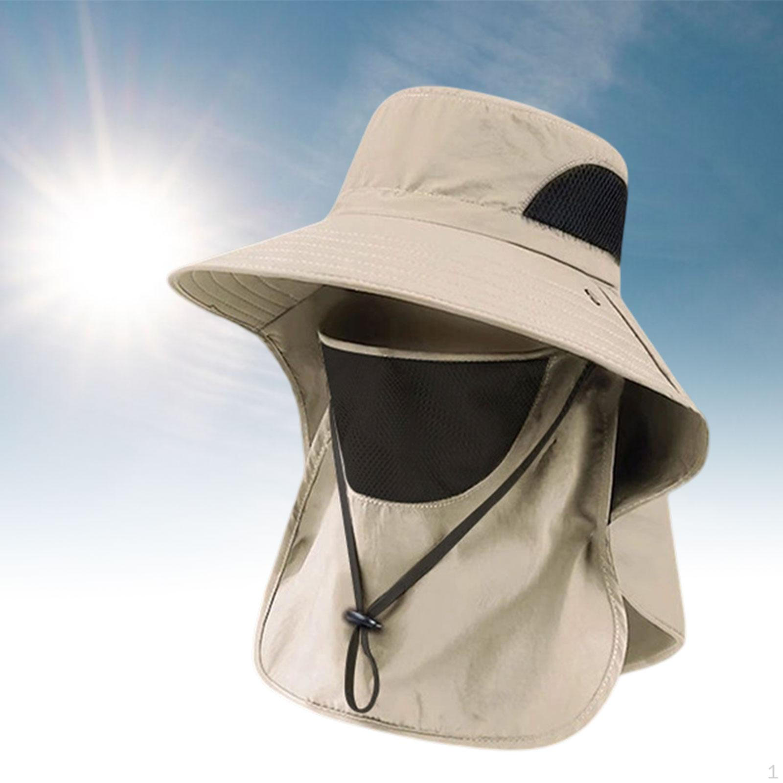 

Дышащая рыболовная кепка для мужчин с шейным клапаном, съемная крышка для лица для кемпинга хаки