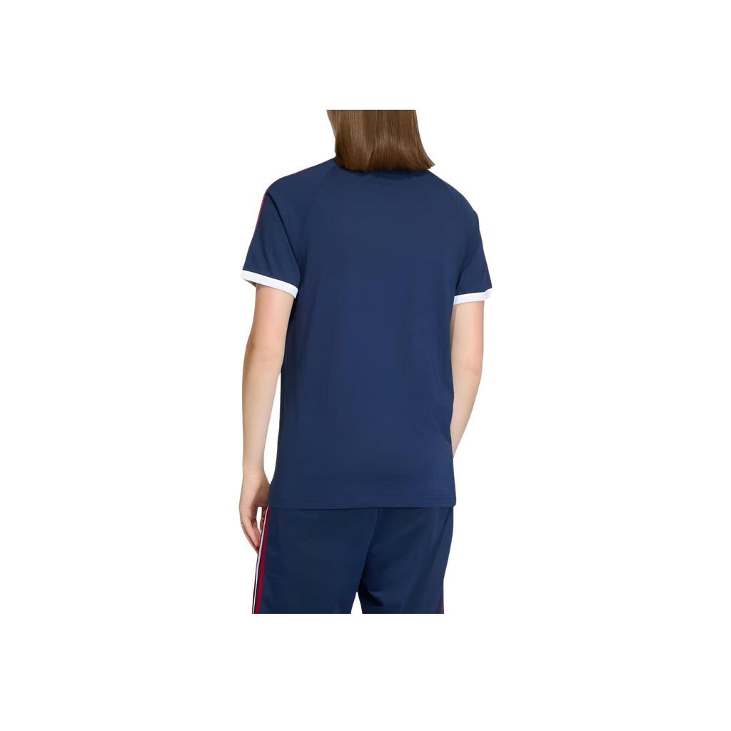 adidas Originals 3-Stripes Tee Night Indigo/Better Scarlet/White Men Tops Blue Night-Indigo Better-Scarlet KC8636