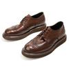 66-7 Brock Engraved Men'S Shoes British Men'S Casual Leather Shoes Retro Fashion Trend Platform Muffin Shoes