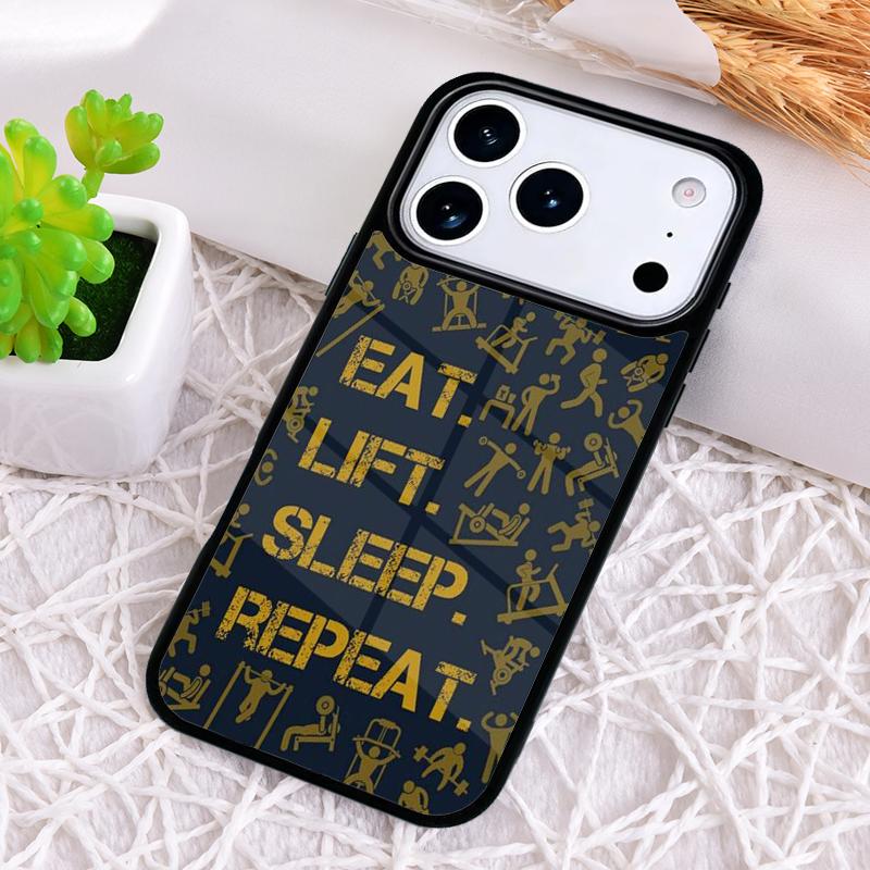 Motivational Gym Fitness Shockproof Phone Case for iPhone 17 Air 16e 15 11 12 14 13 Pro Max Cover Coque