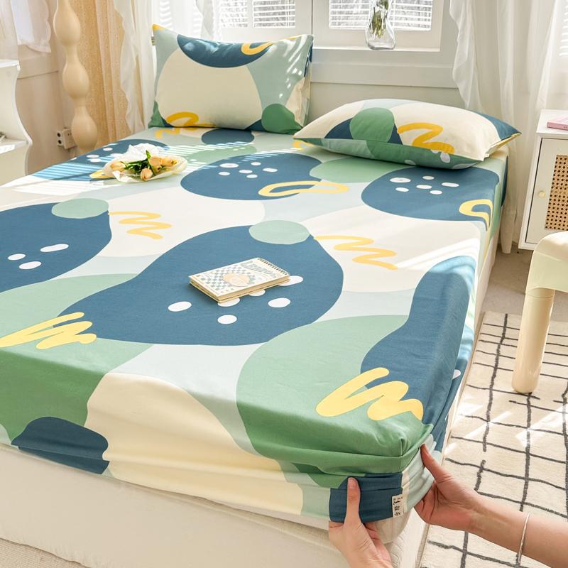 

Простыня на резинке из чистого хлопка, покрывало в цветочном стиле, высококачественная простыня, приятная для кожи, защитное постельное белье(Нет наволочки) 90x200x30cm 1pc