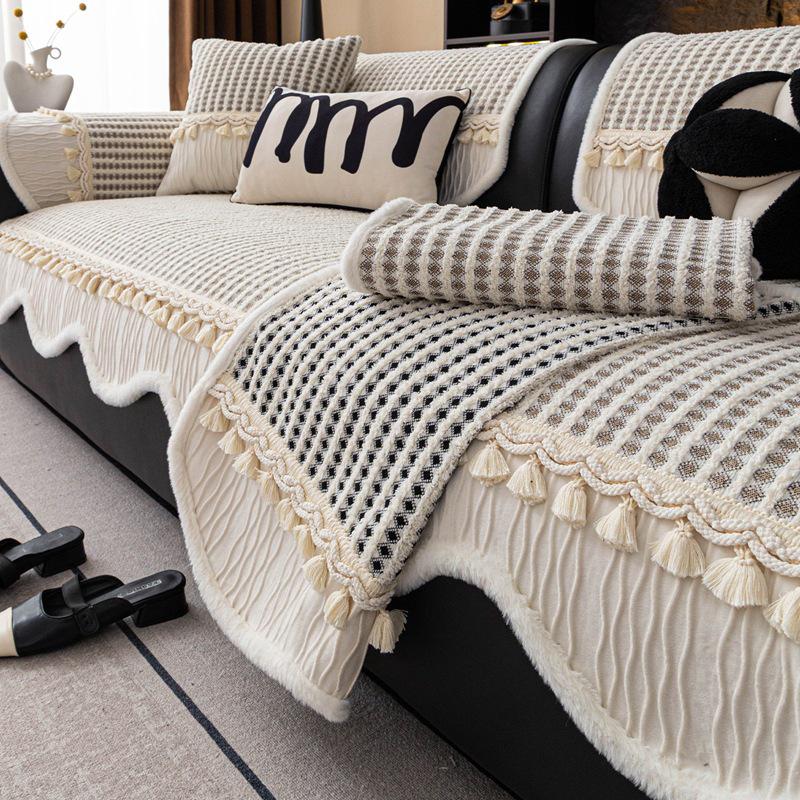 2026 French Luxury All-Season Thickened Non-Slip Cat-Resistant Sofa Seat Cushion Cover