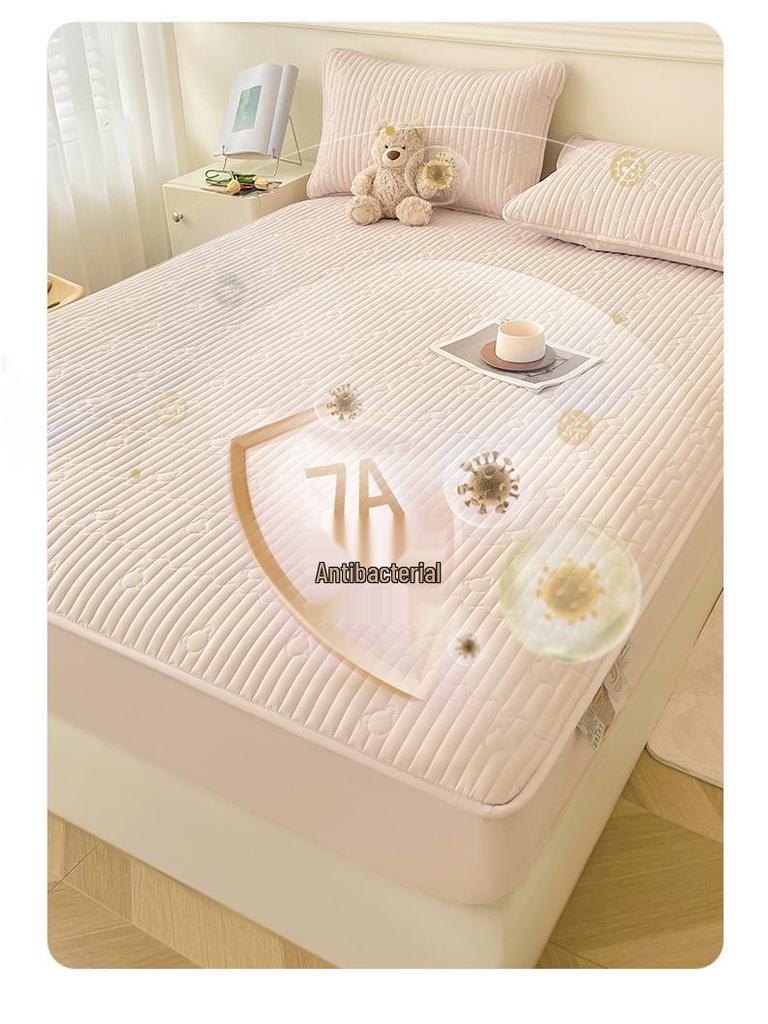 Luochuan Serisi Su Geçirmez ve İdrar Geçirmez Kapitone Lastikli Çarşaf Seti - 3 Parçalı Yatak Koruyucu