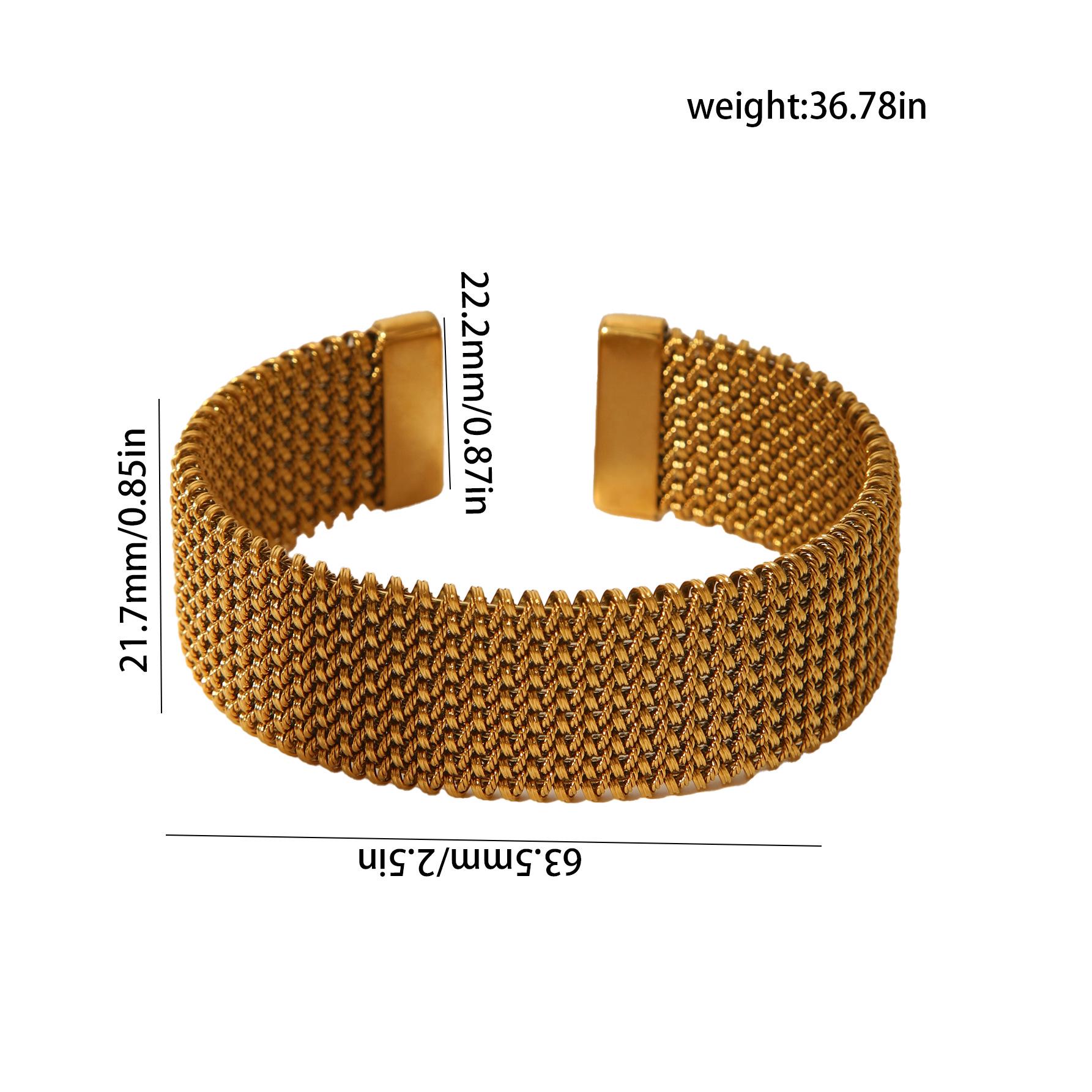 

Браслет из нержавеющей стали с тиснением и покрытием из 18-каратного золота: Роскошные и не тускнеющие украшения для пар. 18K