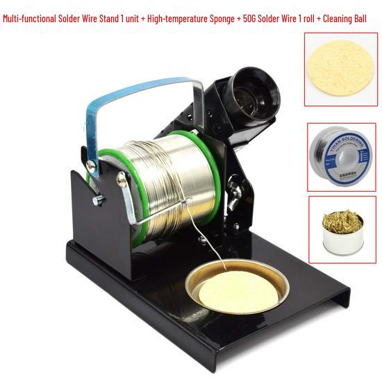 Heavy-Duty All-Metal 3-in-1 Electric Soldering Iron Stand & Wire Holder Mini 936 Station