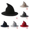 Vintage Halloween Witch Hat Woolen Long Point Hat for Women Halloween Party Hat Magical Hat Festival Party Cosplay Decoration