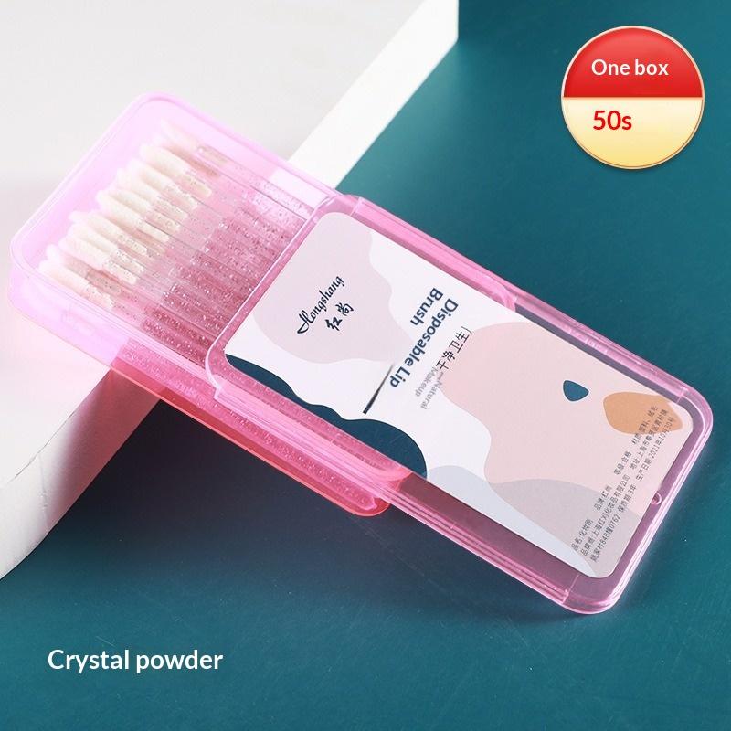 50pcs Disposable Lip Brush Crystal Makeup Mascara Wands Lipstick Micro Brushes Applicators Cleaner Makeup Tools