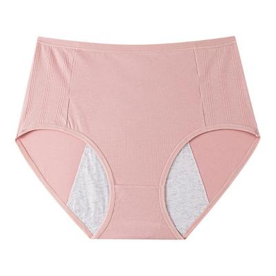 Women Panties Single Color Plus Size Soft Butt-lifted High Waisted Seamless Elastic Period Leakproof Briefs Menstrual Underpants Fe
