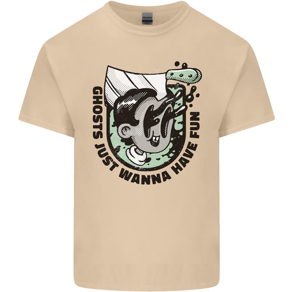 Ghosts Just Wanna Have Fun Halloween Unisexs Light Cotton TShirt