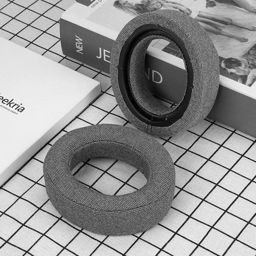 Geekria Comfort Earpads Compatible with Corsair HS70 HS60 and HS50 PRO Headphones PRO, PRO, (Linen/Black)