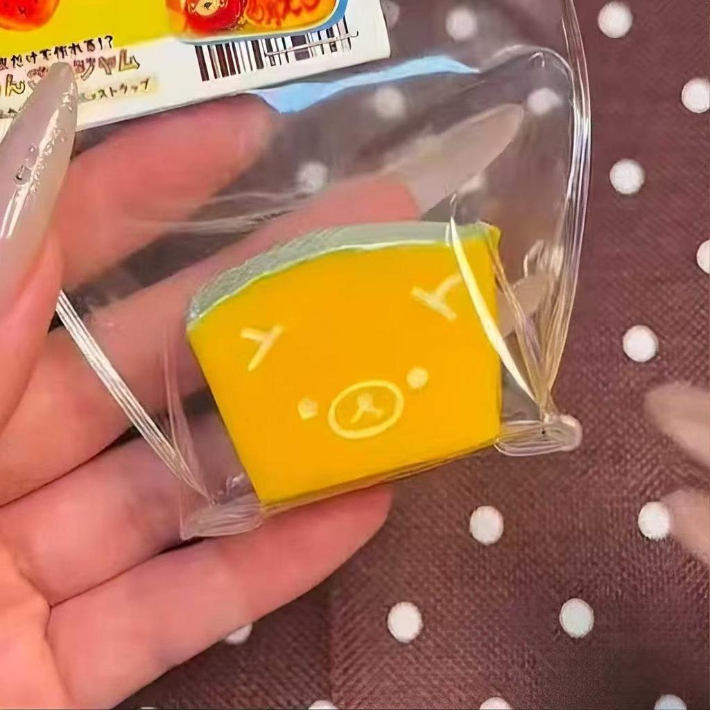 Rilakkuma Honigmelone Scheiben Squishy Slow Rebound Silikon Quetschspielzeug zur Stressbewältigung