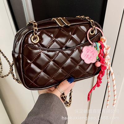 Niche Design Small Bag Women's Spring and Summer 2025 New Trendy Fashion High Sense Diamond Chain Bag Women's Messenger Bag