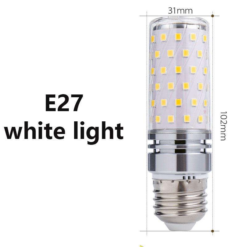 Vysoce výkonná bílá LED žárovka, 16 wattů, 1500 lumenů, teplota barvy 6500K, patice E14/E27, nestmívatelná, vhodná pro domov/interiér/podkroví/chodbu.