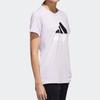 Adidas Large Logo Printed Round Neck Short Sleeve T-Shirt Women Tops Light-Purple GL5639
