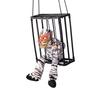 Scary Skull Cage Prisoner Haunted House Decor Spooky Hanging Ghost Screaming All Hallow Day Prop wit