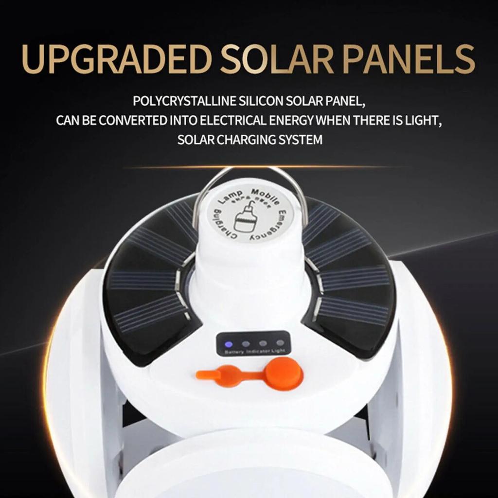 Portable LED Bulb Folding Solar Outdoor Light Waterproof Light Emergency Light Solar Rechargeable Camping Light