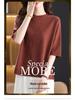 Stylish Plus Size Round Neck Knit Top for Middle-Aged Women - Mid-Sleeve Sweater