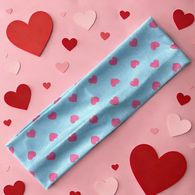 

New Love Printed Valentine S Day Hair Bands Korean Sweet Girl Accessories Hair Bands Hundred Fitness Yoga Sports Headdress синий