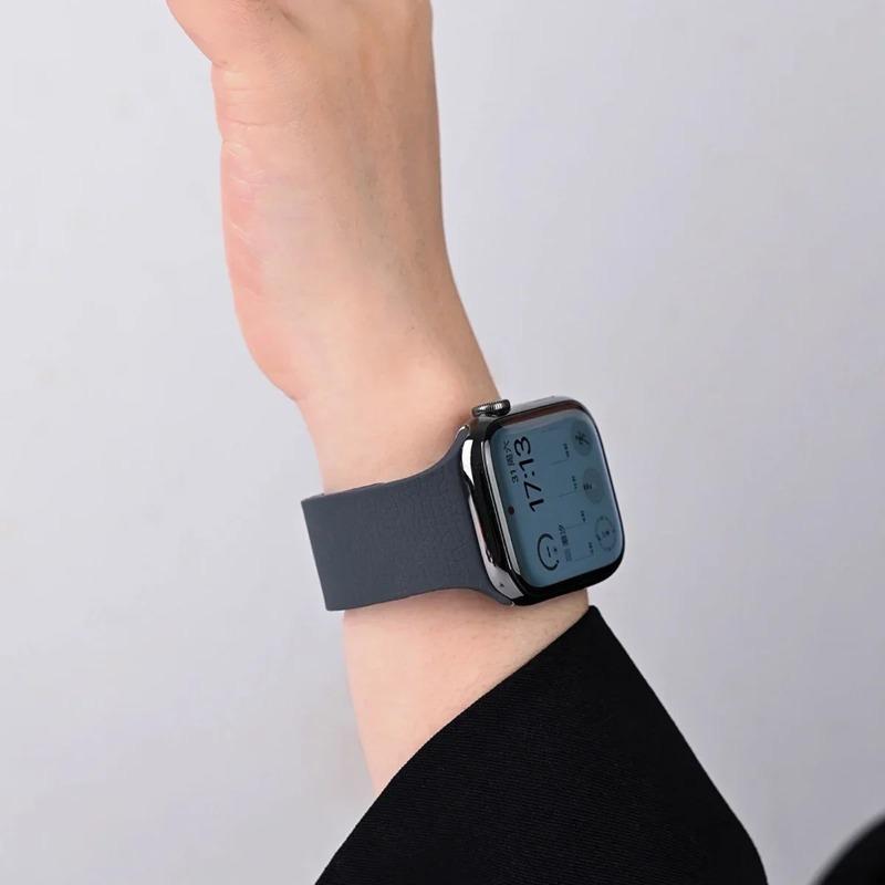 Magnetic Silicone Strap for Apple Watch Band Ultra 3 49mm Series 11 10 42 46mm 9/8/7 45mm 41mm 44 40mm Sport for IWatch 6 5 4SE