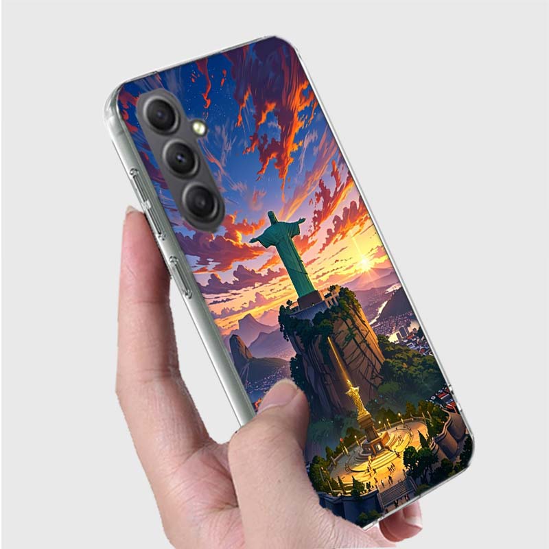 City Brazil Rio de Janeiro Phone Case for Samsung A16 A26 A36 A56 A17 A37 A57 A07 A06 A02S A03 A04S A05S Galaxy Note 20 10 A50S