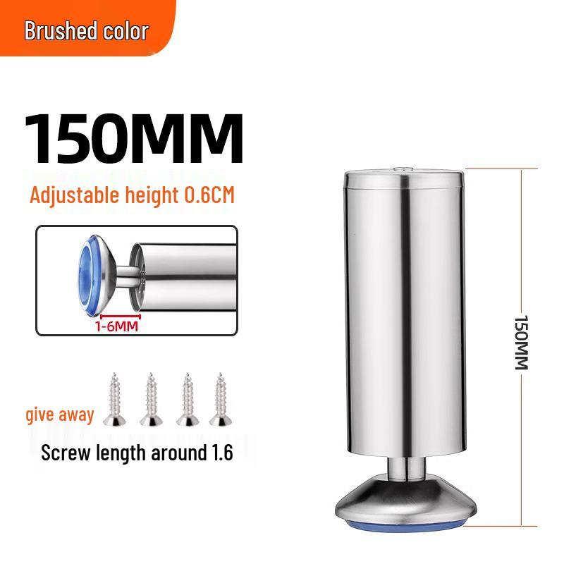 Adjustable Stainless Steel Furniture Legs for Sofas, Cabinets, TV Stands, Tables, Desks, and Beds