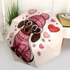 1pc Dachshund Hearts Automatic Folding Umbrella - Compact 8-Rib Design, Durable Plastic & Iron, Lightweight for Outdoor Daily Use096