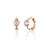 LUNNE 14k Mini Bezel Setting One-Touch Earrings (14k Gold) #LFE16