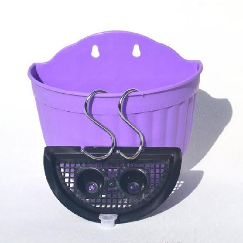 Flower Pot Exquisite Wall-Mounted Plastic Wall Hanging Basket Flowerpot For Outdoor Garden Balcony Planter Bucket Home Decor