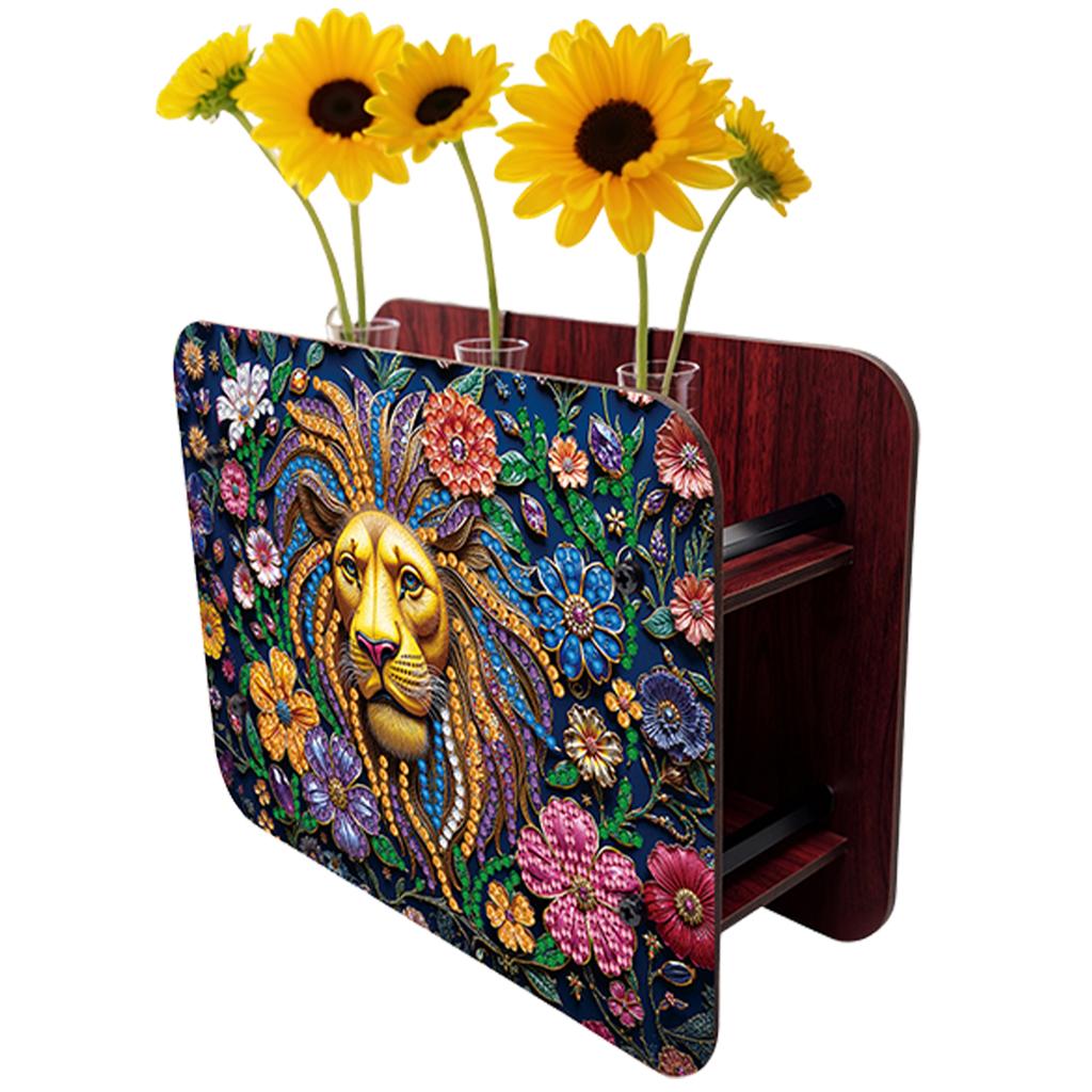 DIY Diamond Painting Wooden Tube Vase Two-Sided Pattern 5D DIY Vase Diamond Painting Kit for Adults Gift Idea Home Office Decor
