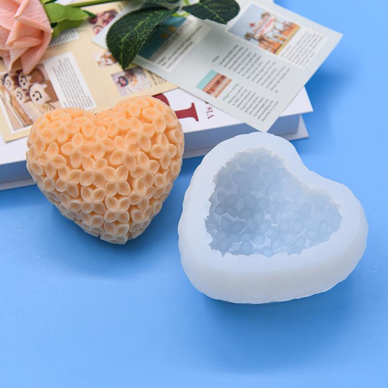 Matriță Silicon Ziua Îndrăgostiților Grilă Inimă Inimă din Fire Inimă Texturată Lumânare Aromaterapie Matriță Gips pentru Decor Casă Romantic