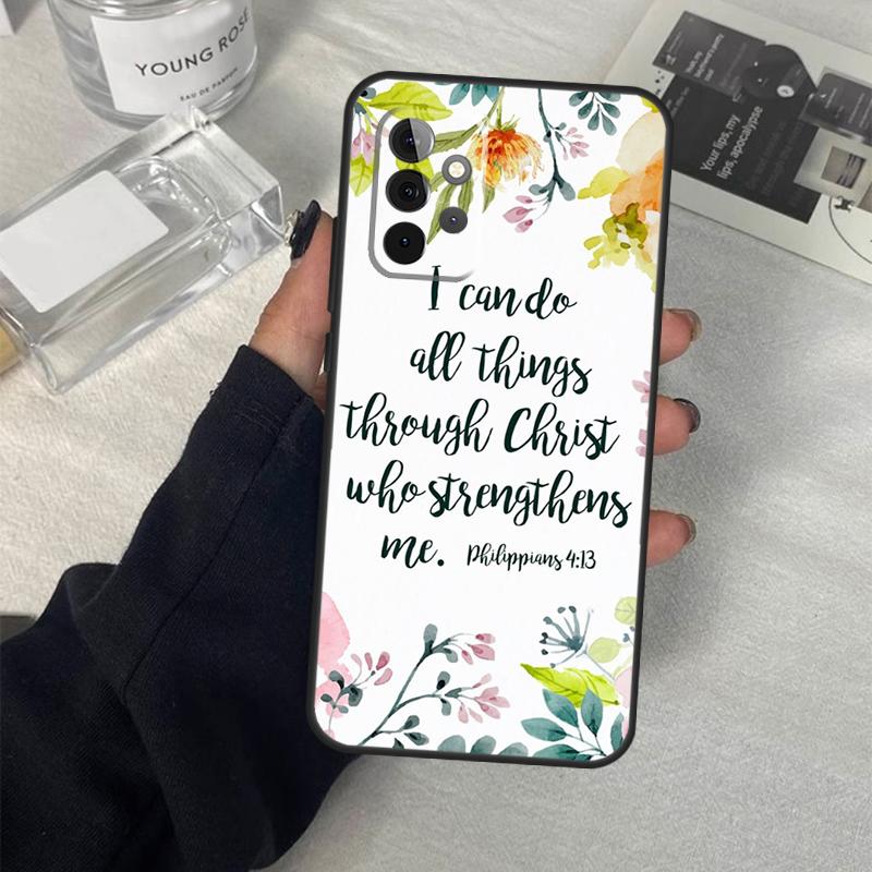 Bible Verse Jesus Christ Christian Case For Samsung Galaxy A53 A33 A23 A13 A14 A24 A34 A54 A52 A32 A22 A12 A51 A71 A21S Cover