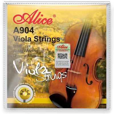 [Genuine Manufacturer Product] Alice Viola Strings, Aluminum Magnesium Alloy Wound StringsChromium Alloy Wound Strings, for Beginners, 1 Set A904