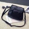 Soft Washing PU Leather Shoulder Bags for Women Black Color Rivet Handbag Crossbody Purse Female Flap Messenger Bags