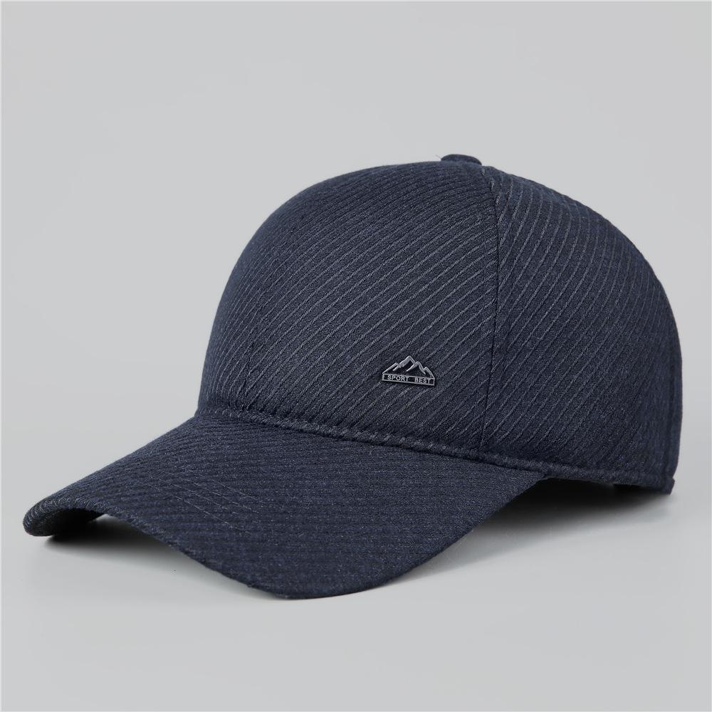 Men S Baseball Cap Autumn And Winter Thickened Warm Cold Hat Winter Ear Hat In The Elderly Hat Dad Cotton Hat Adjustable