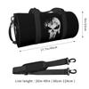 Skeleton Skull Print Round Travel Duffel Bag Lightweight Waterproof Durable Handbags Yoga Gym Sports Bag Outdoor Fitness Bags